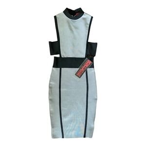 Wow Couture World of Women Women's Midi Dress Sleeveless Water Blue Size S